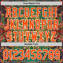 Load image into Gallery viewer, Custom Green Orange-White 3D Pattern Design Burner Costumes Exotic Authentic Baseball Jersey
