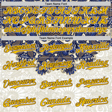 Load image into Gallery viewer, Custom White Yellow-Brown 3D Pattern Design Burner Costumes Paisley Authentic Baseball Jersey
