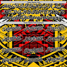 Load image into Gallery viewer, Custom Yellow Black Red-White 3D Pattern Design Rave Party Tribal Authentic Baseball Jersey
