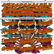Загрузить изображение в средство просмотра галереи, Custom White Orange Black-Yellow 3D Pattern Design Rave Party Vintage Geisha Skull Authentic Baseball Jersey
