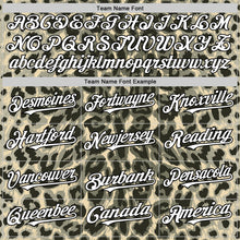 Load image into Gallery viewer, Custom Cream White-Black 3D Pattern Design Rave Party Animal Leopard Print Authentic Baseball Jersey
