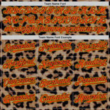 Load image into Gallery viewer, Custom Brown Orange Black-Yellow 3D Pattern Design Rave Party Animal Leopard Print Authentic Baseball Jersey
