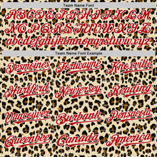 Load image into Gallery viewer, Custom Cream Red-White 3D Pattern Design Rave Party Animal Leopard Print Authentic Baseball Jersey
