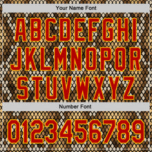 Load image into Gallery viewer, Custom Black Red-Gold 3D Pattern Design Rave Party Animal Snake Python Print Authentic Baseball Jersey
