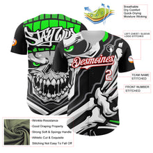 Laden Sie das Bild in den Galerie-Viewer, Custom Black White-Red 3D Pattern Design Burner Costumes Skull Authentic Baseball Jersey
