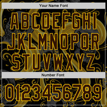 Загрузить изображение в средство просмотра галереи, Custom Black Brown Yellow-White 3D Pattern Design Burner Costumes Skull Authentic Baseball Jersey
