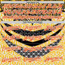 Load image into Gallery viewer, Custom Yellow Orange Black-White 3D Pattern Design Burner Costumes Tribal Authentic Baseball Jersey
