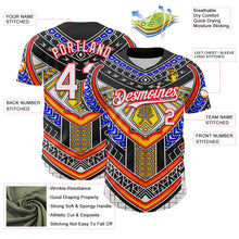 Загрузить изображение в средство просмотра галереи, Custom Black White-Fire Red 3D Pattern Design Burner Costumes Tribal Authentic Baseball Jersey
