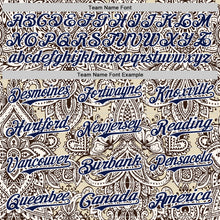 Load image into Gallery viewer, Custom Cream Navy-White 3D Pattern Design Burner Costumes Paisley Bandana Authentic Baseball Jersey
