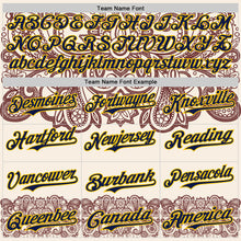Charger l&#39;image dans la galerie, Custom Cream Navy Red-Yellow 3D Pattern Design Burner Costumes Paisley Bandana Authentic Baseball Jersey
