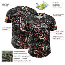 Charger l&#39;image dans la galerie, Custom Black White 3D Pattern Design Burner Costumes Paisley Bandana Authentic Baseball Jersey
