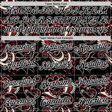 Charger l&#39;image dans la galerie, Custom Black White 3D Pattern Design Burner Costumes Paisley Bandana Authentic Baseball Jersey
