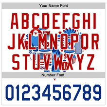 Загрузить изображение в средство просмотра галереи, Custom White Blue Pinstripe Royal-Red 3D American Flag National Symbols Authentic Baseball Jersey
