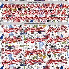 Charger l&#39;image dans la galerie, Custom White Royal-Red 3D American Flag Independence Day National Symbols Authentic Baseball Jersey
