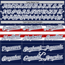 Charger l&#39;image dans la galerie, Custom Navy Star Red-White 3D American Flag Authentic Baseball Jersey
