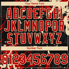 Загрузить изображение в средство просмотра галереи, Custom Black Red-Cream 3D Pattern Design Splash Authentic Baseball Jersey
