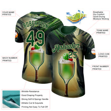 Загрузить изображение в средство просмотра галереи, Custom Green Cream 3D Funny Pickleball Paddles Balls Smoothie Performance T-Shirt
