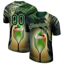 Загрузить изображение в средство просмотра галереи, Custom Green Cream 3D Funny Pickleball Paddles Balls Smoothie Performance T-Shirt
