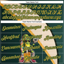 Загрузить изображение в средство просмотра галереи, Custom Green Old Gold-Cream 3D Funny Pickleball Paddles Balls Beer Performance T-Shirt
