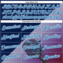 Загрузить изображение в средство просмотра галереи, Custom Blue Purple-White 3D Pickleball Paddles Balls Blueberry Performance T-Shirt
