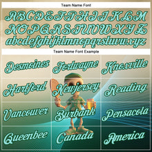 Загрузить изображение в средство просмотра галереи, Custom Cream Ice Blue-Green 3D Funny Pickleball Paddles Skeleton Performance T-Shirt
