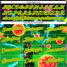 Charger l&#39;image dans la galerie, Custom Blue Aurora Green-Yellow 3D Charged Happy Family Pickleball Paddles Balls Performance T-Shirt
