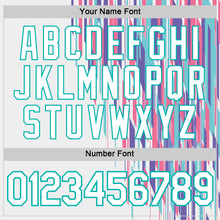 Load image into Gallery viewer, Custom White Aqua 3D Pattern Design Stripe Sportswear Performance T-Shirt
