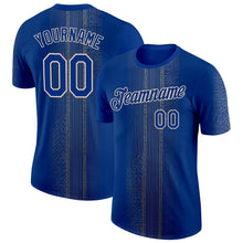 Load image into Gallery viewer, Custom Blue Royal-City Cream 3D Pattern Design Brazil Sport Wear Performance T-Shirt
