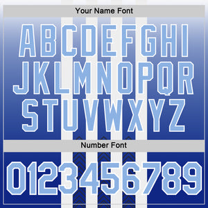 Custom White Light Blue-Black 3D Pattern Design Argentina Gradient Sportswear Performance T-Shirt