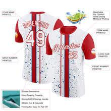 Загрузить изображение в средство просмотра галереи, Custom White Red 3D Pattern Design Canada Sport Wear Performance T-Shirt
