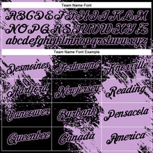 Load image into Gallery viewer, Custom Black Light Purple 3D Pattern Design Abstract Brush Stroke Performance T-Shirt
