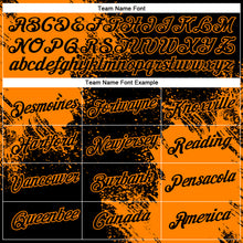 Laden Sie das Bild in den Galerie-Viewer, Custom Black Bay Orange 3D Pattern Design Abstract Brush Stroke Performance T-Shirt
