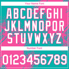 Load image into Gallery viewer, Custom Aqua White-Pink 3D Pattern Design Abstract Brush Stroke Performance T-Shirt
