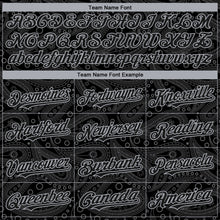 Load image into Gallery viewer, Custom Black Gray 3D Pattern Design Rave Party Ethnic Paisley Bandana Authentic Baseball Jersey
