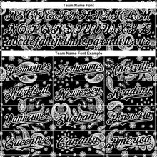 Load image into Gallery viewer, Custom Black White 3D Pattern Design Rave Party Ethnic Paisley Bandana Authentic Baseball Jersey
