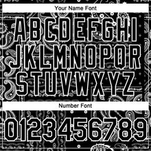 Load image into Gallery viewer, Custom Black White 3D Pattern Design Rave Party Ethnic Paisley Bandana Authentic Baseball Jersey
