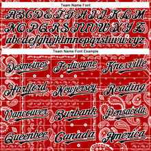 Load image into Gallery viewer, Custom Red Black-White 3D Pattern Design Rave Party Ethnic Paisley Bandana Authentic Baseball Jersey
