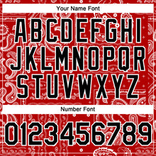 Load image into Gallery viewer, Custom Red Black-White 3D Pattern Design Rave Party Ethnic Paisley Bandana Authentic Baseball Jersey
