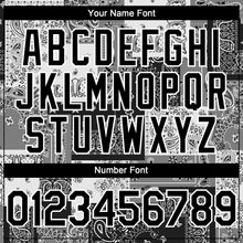 Load image into Gallery viewer, Custom Black Gray-White 3D Pattern Design Rave Party Ethnic Paisley Bandana Authentic Baseball Jersey
