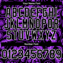 Load image into Gallery viewer, Custom Black Purple-White 3D Pattern Design Rave Party Ethnic Paisley Bandana Authentic Baseball Jersey
