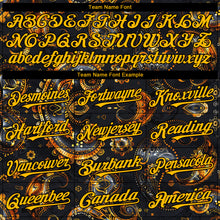 Load image into Gallery viewer, Custom Black Yellow 3D Pattern Design Rave Party Ethnic Paisley Bandana Authentic Baseball Jersey
