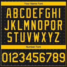 Load image into Gallery viewer, Custom Black Yellow 3D Pattern Design Rave Party Ethnic Paisley Bandana Authentic Baseball Jersey
