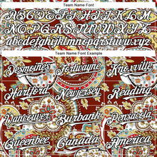 Load image into Gallery viewer, Custom Brown White-Black 3D Pattern Design Rave Party Ethnic Paisley Bandana Authentic Baseball Jersey
