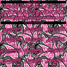 Load image into Gallery viewer, Custom Black Pink-White 3D Pattern Design Rave Party Ethnic Paisley Bandana Authentic Baseball Jersey
