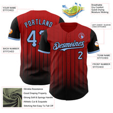 Load image into Gallery viewer, Custom Red Light Blue-Black 3D Pattern Design Gradient Geometric Shape Authentic Baseball Jersey
