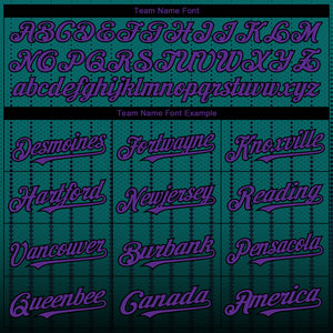 Custom Teal Purple-Black 3D Pattern Design Gradient Geometric Shape Authentic Baseball Jersey
