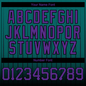 Custom Teal Purple-Black 3D Pattern Design Gradient Geometric Shape Authentic Baseball Jersey