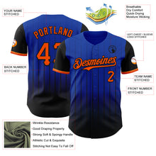 Charger l&#39;image dans la galerie, Custom Thunder Blue Orange-Black 3D Pattern Design Gradient Geometric Shape Authentic Baseball Jersey
