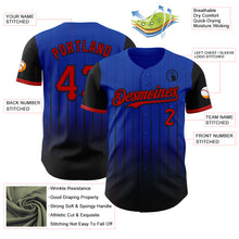 Charger l&#39;image dans la galerie, Custom Thunder Blue Red-Black 3D Pattern Design Gradient Geometric Shape Authentic Baseball Jersey
