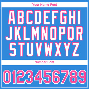 Custom Powder Blue Pink-White 3D Pattern Design Gradient Style Twinkle Star Performance T-Shirt